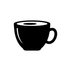Black coffee cup sits on a white surface, steaming gently, representing a simple morning ritual and a moment of calm and focus.