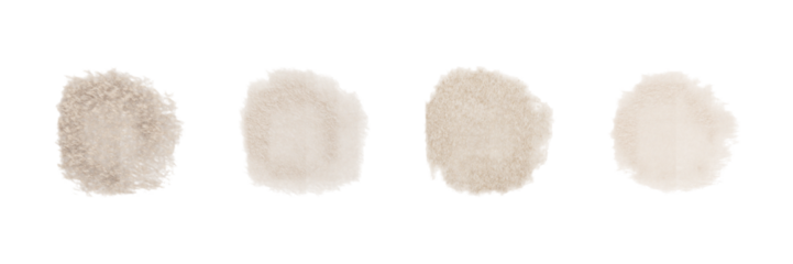 Abstract Beige Textured Brush Strokes Set. Artistic Elements Collection Isolated On Transparent Background