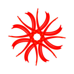 Red Energy Ring Overlay PNG on transparent background	