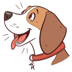 vector illustration of little baby puppy dog cartoon funny cute mascot character cartoon