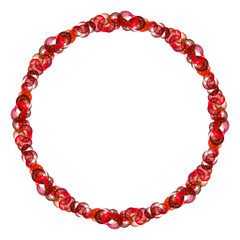 Red Energy Ring Overlay PNG on transparent background	