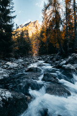 mountain river in the autumn