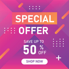 Sale banner template design, Mega sale special offer template