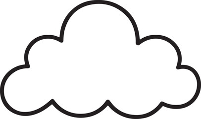 Cloud lightning icon outline vector Thin line. flat vector simple elements.