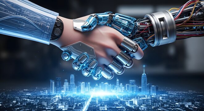 Businesswoman's hand holding a glass of water, symbolizing a digital connection concept