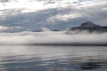 mountains and sea in Iceland