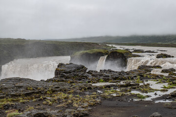 The waterfall Godafoss in Iceland