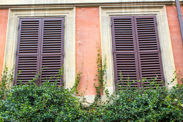 typical old house in Rome, Italy