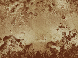 Yellow, beige and brown 3d artistic rusty vintage frame background, copyspace 
