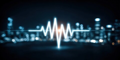 Obraz premium Pulse variations in the unit are scanned, and the monitoring program links each ray to provide detailed system insights