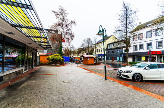 LETMATHE, ISERLOHN, GERMANY NOVEMBER 16 2025 NKD store exterior on urban street with pedestrians