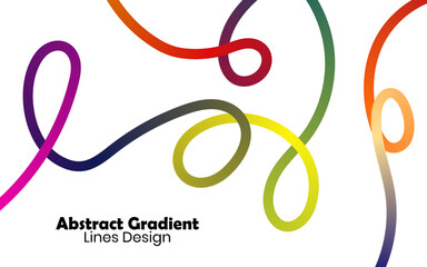 Colorful abstract design featuring interwoven curved gradient lines creating a dynamic and vibrant visual composition