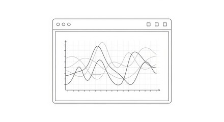 Analysis of financial charts presented in a graphical interface with dynamic data display and