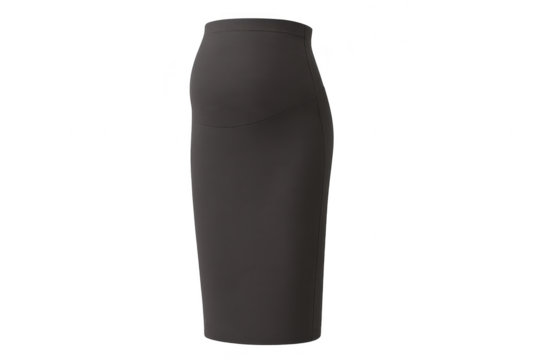 Dark grey pencil skirt isolated on transparent background, women's. - Powered by Adobe
