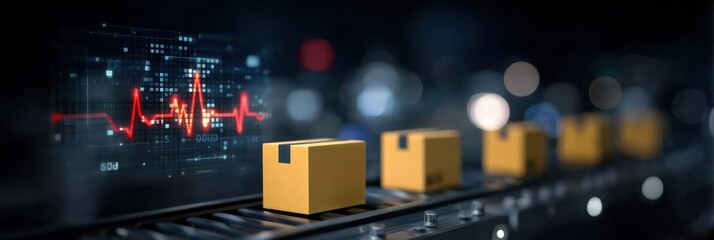 Fototapeta premium Collaboration and computing drive sales and logistics improvement, aided by monitoring tools and full compliance with regulation