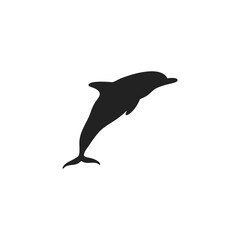 dolphin silhouette vector icon illustration
