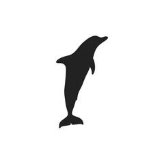 dolphin silhouette vector icon illustration