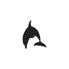 dolphin silhouette vector icon illustration