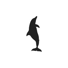 dolphin silhouette vector icon illustration