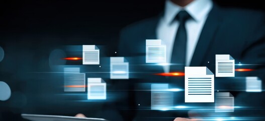 Fototapeta premium Lead execution follows the blueprint, guiding the operation documents toward successful partnership approval