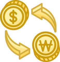 Currency Exchange Icon – Dollar to Won