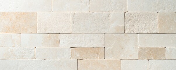 Obraz premium Beige Stone Brick Wall, Texture , Material