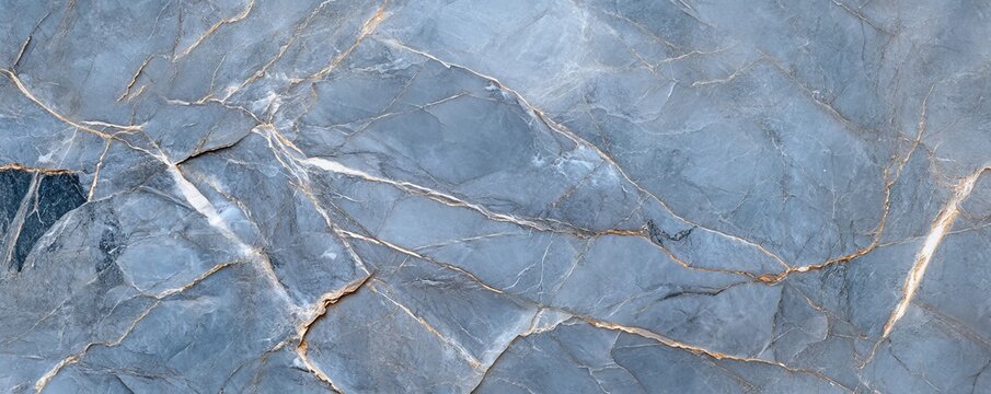 Blue Marble Texture with Gold Veins, Abstract , Background