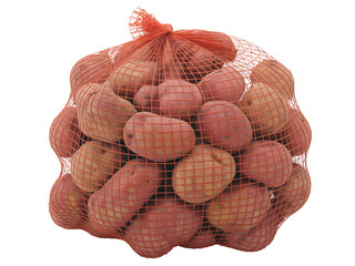 Fresh red potatoes in a vibrant mesh bag, perfect for healthy cooking and meal prep, farm-fresh goodness for culinary creations and recipes