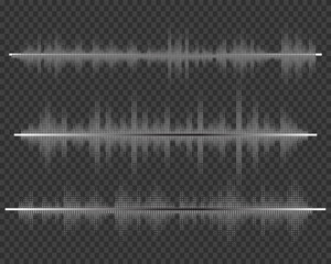 Sound wave forms visualization, digital audio spectrum display