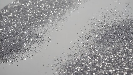  Silver glitter holiday background with bright reflections, clean and crisp focus, 