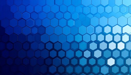 Hexagonal Gradient Pattern in Blue Tones