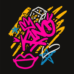 Bright marker grunge design