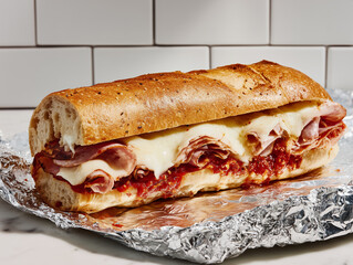 grilled steak engulfed in flames on dark background
