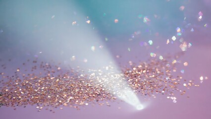 Soft pastel glitter background with glowing festive reflections, clean focus,