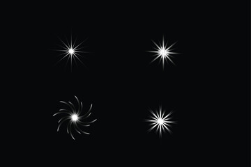 Fototapeta premium Glowing and sparkling starlight vector.