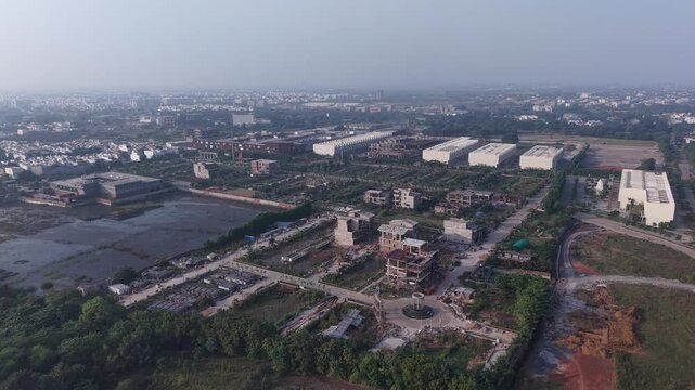 aerial view of city