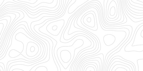  topographic map illustration with contour lines on a white background The abstract pattern and texture create a visually striking design, suitable for educational, scientific, or artistic purposes. © Atikur