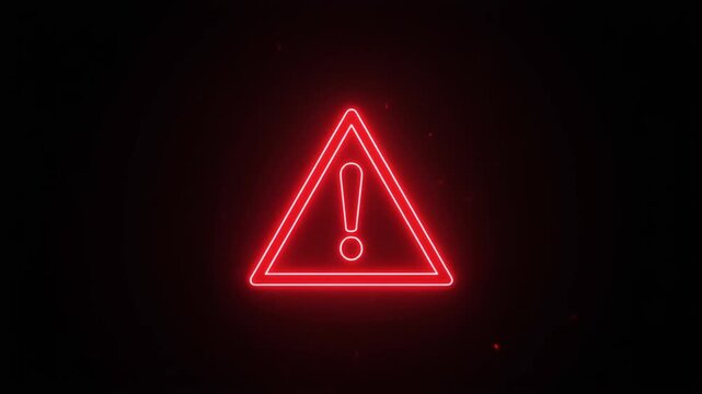 Red Alert Hazard Triangle &ndash; Neon Warning Pulse