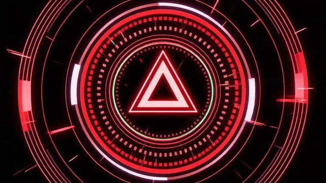 Techno Alert Core – Red Digital Interface HUD