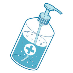 Hand sanitizer bottle isolated on, vector illustration design