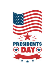 presidents day. american flag icon design.