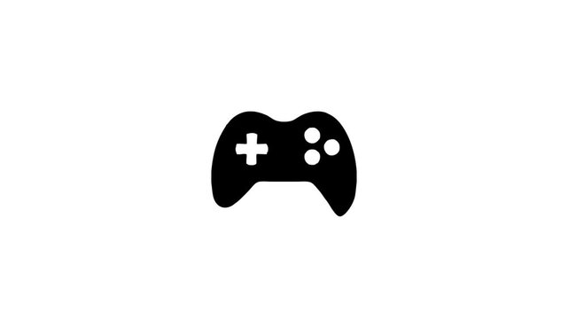 Animated Controller Icon on Isolated White Background