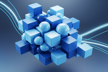 Minimal Soft Blue Abstract Background