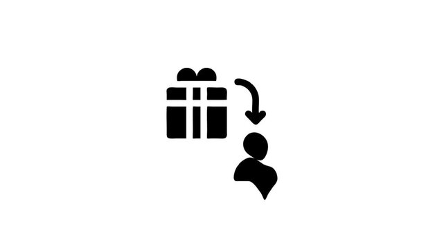 Receiving gift vector animation