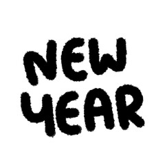 new year png outline cute cartoon handwrite design art clipart childs cute cartoon line doodle element