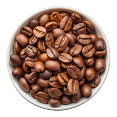 Obraz premium roasted coffee beans in bowl top view coffee, beans, macro, heap, close-up, mocha, cofee, beverage, texture, aroma, espresso, bean, caffeine, brown, roasted, cafe, seed, black, grain, closeup, crop,