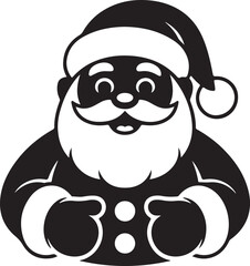Christmas Santa silhouette black vector