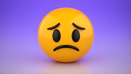 Sad Emoji Depicting Sadness and Despair A Visual Representation of Negative Emotions and Feelings, Generative AI
