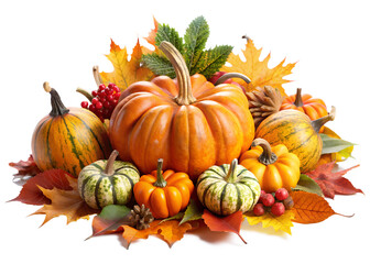 pumpkins and autumn leaves  pumpkin, orange, vegetable, season, october, gourd, vegetables, patch, crop, produce, market, agriculture, food, harvest, pumpkins, halloween, fall, autumn, thanksgiving, f