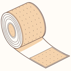 Roll of adhesive bandage isolated on for wound dressing